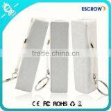 Big Capacity White Perfume 2600 Smart Mobile Power Bank With Micro Input Port