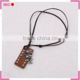 Fashion Jewelry Necklace With Skull Pendant, Leather Chain Latest Model Fashion Necklace thumbnail-1
