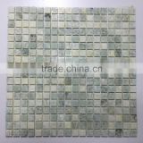 Home interior tiles mosaic ming green marble mosaic tile