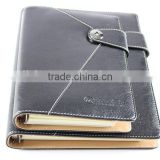 Sales Well Business PU Leather Spiral Notepad Agenda