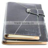 Sales Well Business PU Leather Spiral Notepad Agenda