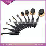 Hot Sale Professional 10pcs Oval Toothbrush Makeup Brushes Set thumbnail-6