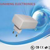 12W OEM/ODM customized design high performance wall-mounted adapter with 6 types of AC plug