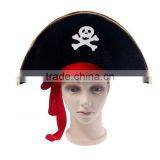 Cheap Promotional Adult Flocking Pirate Hat With Red Band thumbnail-3
