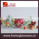 7pcs/set Glass Salad Bowl With Hand Painted thumbnail-3