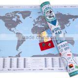 New World Map With Scratch off Flags Edition Tube Packaging Scratch Travel World Map thumbnail-6