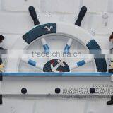 CY082 Mediterranean Style Creative Wall Wood Hanging Furnishings WELCOME Racks Home Crafts Hanger Wood Hook thumbnail-4