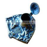 Antique Brass Casted Ink Well thumbnail-2