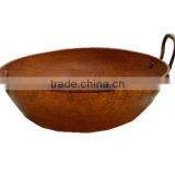 Hammered Copper Bowl With Handles thumbnail-2