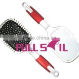 Paddle hair brush with mirror