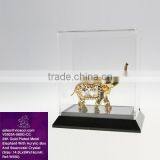 Customer Made Gold Plated Dressed Elephant Decoration With Acrylic Box thumbnail-1