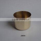 Plain Brass Candle Holder With Out Wax in Mirror Polish Also Available With Wax thumbnail-1