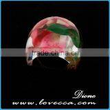 Rose Flower Resin Ring Newest Deisgn Clear Resin Real Flower Ring Jewelry thumbnail-4