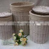 Homes Hand-Woven Willow Dirty Clothes Basket thumbnail-3