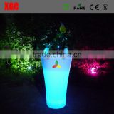 Illuminated indoor square planter flower pots with RGB led lights GD115