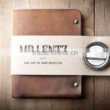 Dark Brown Genuine Cow Hide Leather Holder for Passport thumbnail-4