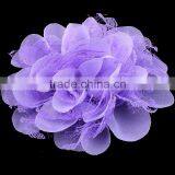 Chiffon and Lace Flower Clip for Kids Hair Accessories for Baby Girl thumbnail-3