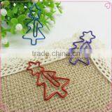 Custom Christmas Gift Shiny Colors Tree Shaped Paper Clips