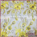 Golden Flower With Beads Embroidery Lace Fabric for Dress/tunic/wedding Dress thumbnail-3