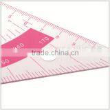 Kearing Chinese Manufactur Plastic Triangle Grading Rulerwith Protractor # T010 thumbnail-3