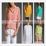 Clothing!fashionable!manufacturer!OEM and ODM!12TT029 Latex Fashion Degign Nice Ladies Woman Blouse 2012,high Quality,best Price thumbnail-1