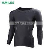 Basic Long Sleeve Plain Tights T-Shirt Wholesale Gym Sport Fitness Wear Compression Shirts Men thumbnail-1