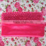 9" Wide Elastic Handmade Plain Crochet Headband for Baby Tutu Tops thumbnail-2