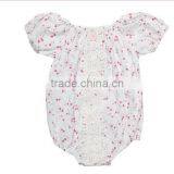 Boutique Baby Romper 2017 Wholesale Baby Girl Rompers Soft Design Baby Lace Ruffle Romper for Kids