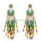 Bohemian Jewelry Handmade Beads Statement Earrings for Women Jewelry thumbnail-5
