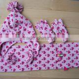Wind Proof and Warm Child Military Polar Fleece Scarf Hat Glove Sets thumbnail-4