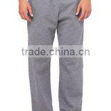 OEM Black Plain 100% Cotton Fleece Mens Sweatpants Grey Blank Loose Fit Sweatpants With Elastic Waistband thumbnail-4
