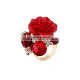 Zm53233a Christmas Hand Decoration Women Ring Jewelry Ladies Finger Rings With Rose Red thumbnail-2