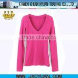 2016 New Style Fashion Ladies T-shirt With Double V-neck thumbnail-1