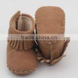 Adorable Fancy Soft Sole Genuine Leather Baby Moccasins Boots thumbnail-3