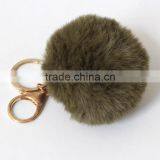 Myfur Hotsell Fake Fur Pompom Ball Keyring With Shiny Gold Bag Charm thumbnail-3