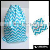 Monogramed Chevron Laundry Bag With Drawstring thumbnail-1