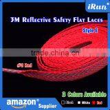 Bestselling Polyester 3M Reflective Flat Shoelaces For Sneakers - Customized Flat 3M Safety Shoelaces - Black White Red Laces thumbnail-3