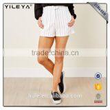 White Striped Women Latest Design Shorts thumbnail-2