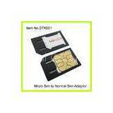 High Quality Plastic Black Micro To Normal SIM Adapter For IPhone 4