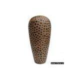 Black Dot Style Mango Wood Vase thumbnail-1