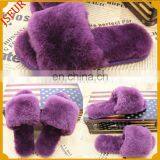 Rabbit Fur Colorful Wholesale For Women Beach Flip Flop Slipper thumbnail-4