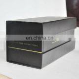 China Wholesale Customized Gold Logo Printing Black Hardcover Paper Box With Magnetic Turnover thumbnail-1