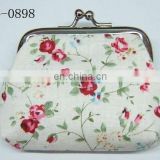 MOQ 500pcs small coin purse with flower pattern best for lady