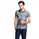 T-MSS021 Top Quality Splicing Slim Fit Casual Summer Style Fashion Men Shirt thumbnail-3