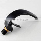 Hot Brass Cool Black Flat Curve Faucet Mixed Water Tap Hotel thumbnail-5
