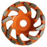 Double Row Turbo Diamond Grinding Cup Wheel Disc for Concrete Granite Marble Stone thumbnail-2