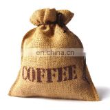 Natural burlap coffee bean storage bag for coffee lover