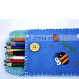 Super Quality Pouches for Girls Student Zipper Locked Felt Pencil Bag thumbnail-6
