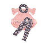 Girl 3 PCS Floral Fall Outfit Kids Boutique Clothing Girls Clothing Set thumbnail-5