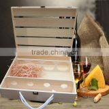 Custom Wholesale Wooden Wine Gift Boxes for 4 Bottles thumbnail-3